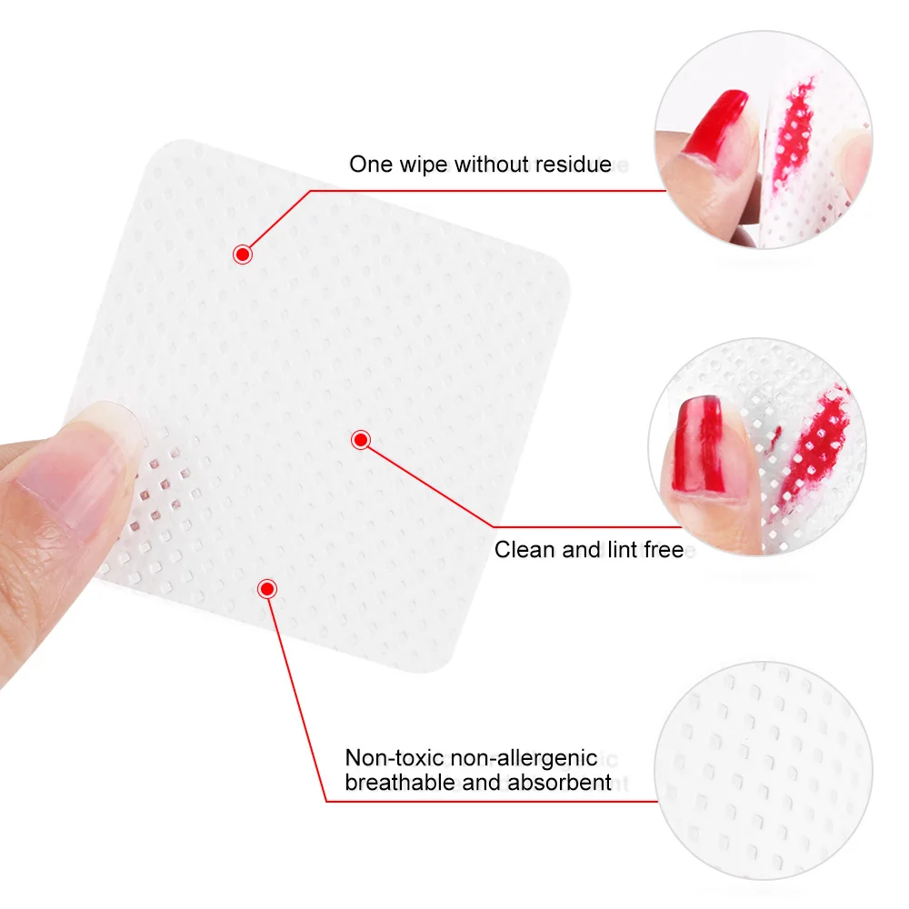 Lingettes dissolvantes pour vernis à ongles en coton non pelucheux, nettoyant pour pointes de gel UV, tampon de papier, livres de vernis N64.Polish, outils de manucure, boîte de 180 pièces