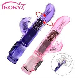 IKOKY Dolphin Dildo Vibrator G-Spot Massager Clitoris Stimulator Multi-Speed Dual Vibration Adult Sex Toys for Women