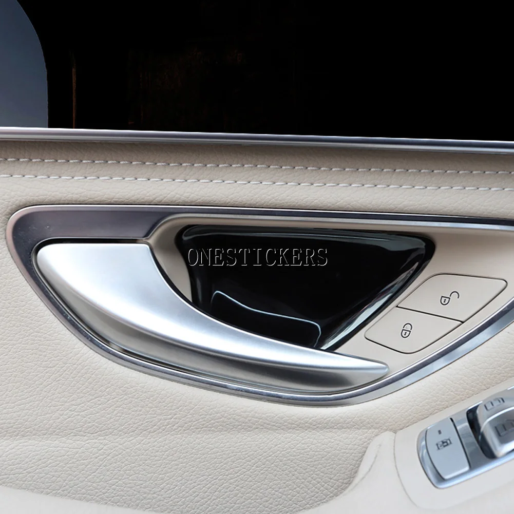 For Mercedes Benz C Class W205 E Class W213 GLC X253 Coupe Stainless Steel Car Accessories Inner Door Handle Bowl Trim Cover NEW