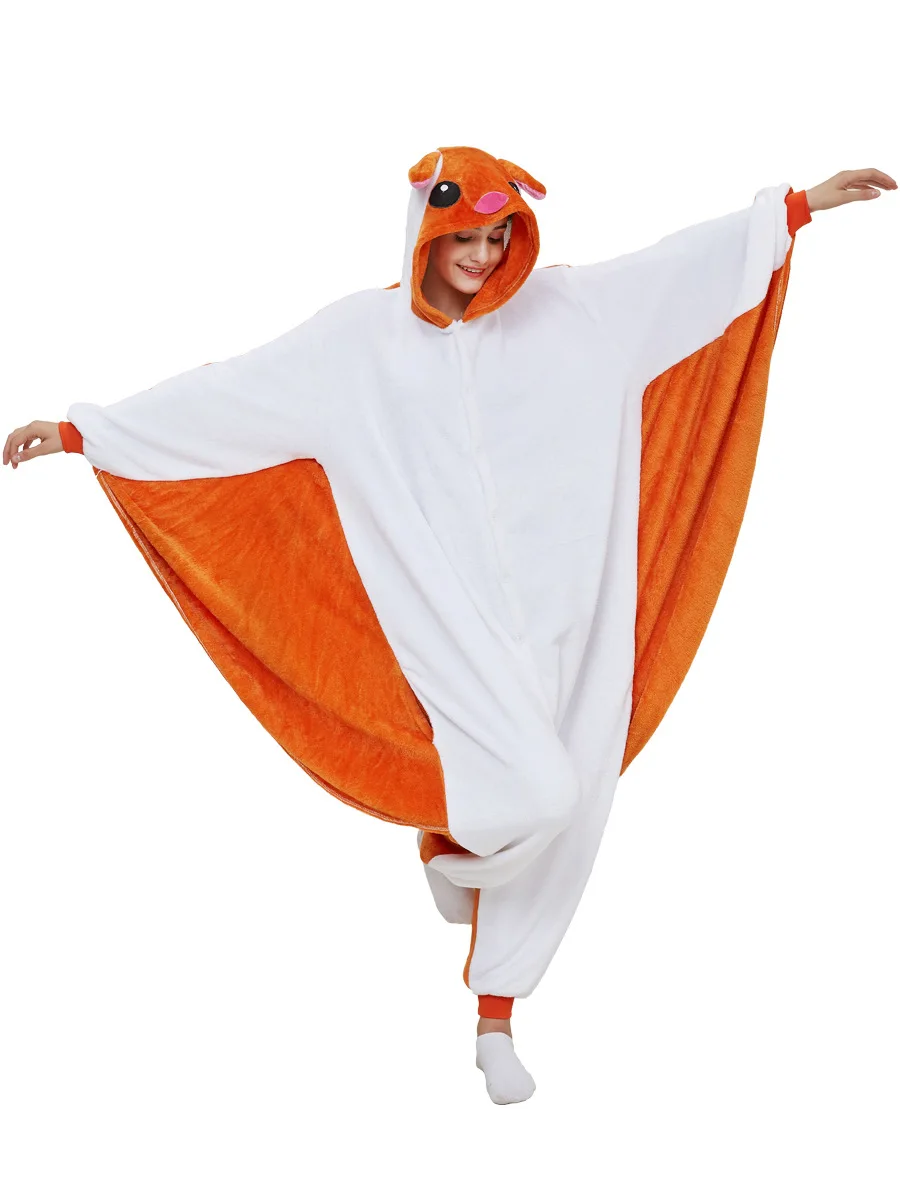 Kigurumi Adult Flying Squirrel Pajamas Sleepsuit Cartoon Onesies Unisex Pyjamas Cosplay Costume For Halloween Party