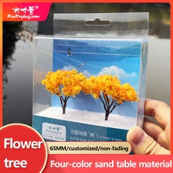 65mm Handmade Mental Wire Model Trees 1/87 Ho Scale Model(flower)trees Miniature Landscape Model Train Railway Layout Scenery