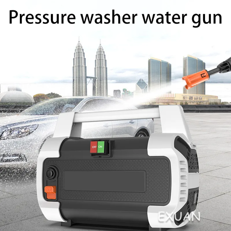 Household Car Washing Machine High Pressure Washing Machine Water Gun Car Washing Artifact Brushing Tool 1700W High Power