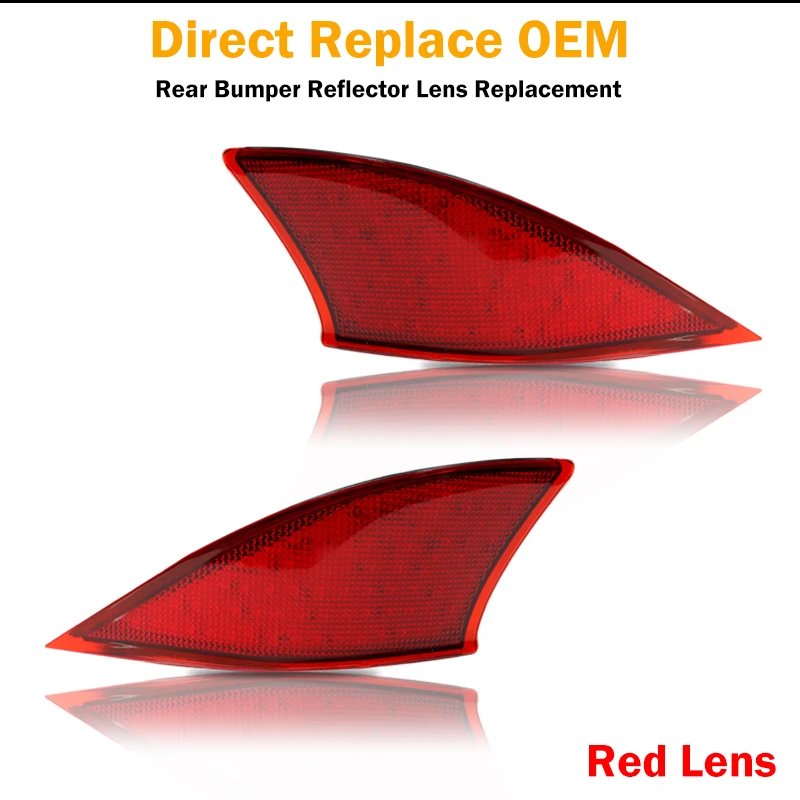 Rear Bumper Reflector Red LED Lights For Lexus IS250 IS350 ISF Taillight Brake & Rear Fog Lamp, Strobo Flash Turn Signal Light