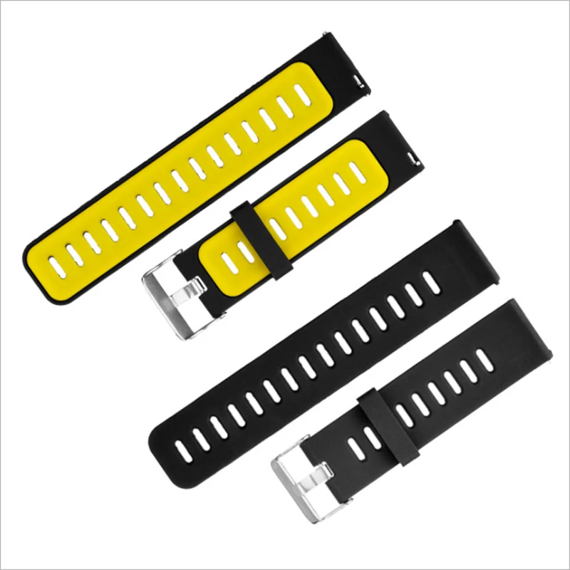 22 مللي متر سيليكون مربط الساعة ل الأصلي Xiaomi Huami Amazfit تيرة ستراتوس 2 2S 3 GTR 47 مللي متر الذكية ووتش استبدال سوار حزام