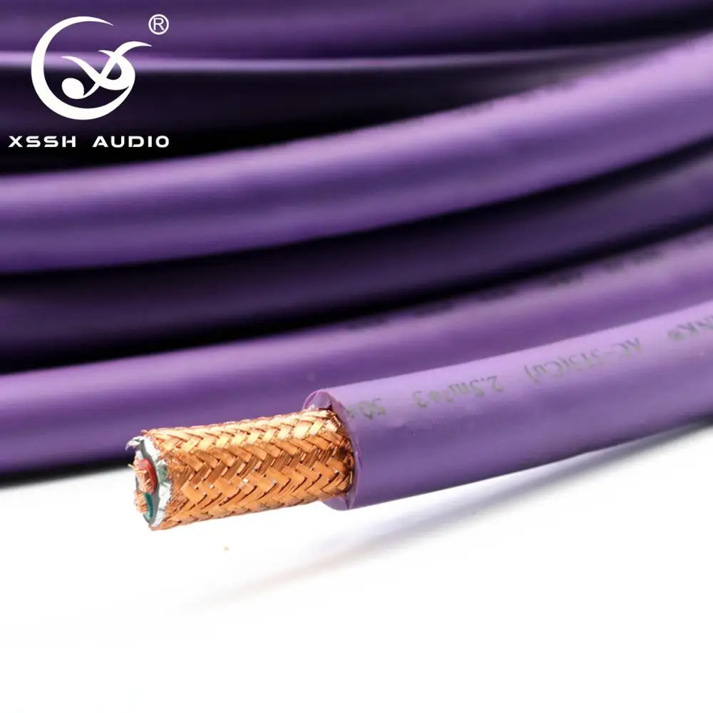 Speaker Cable Line XSSH OEM HiFi CD Player Audio Video Amplifier 13mm 3*2.5㎡ OFC Pure Copper Extention Power Cables Cord Wire