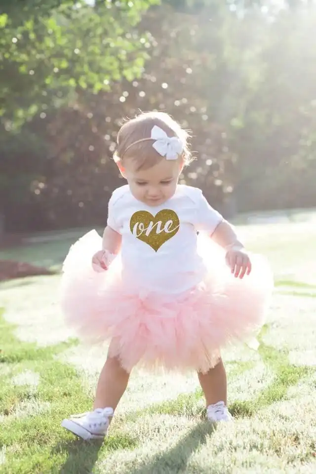 Baby Dress Pink Newborn Tutu Clothes Voile Baby Girls Dress +Headband Knitted Crochet Photo Prop Outfits
