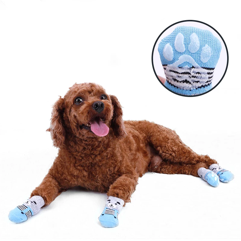 

Winter Anti-Slip Pet Dog Socks Knit Socks Small Cat Dogs Warm Socks Chihuahua Thick Paw Protector Dog Socks Booties Accessories