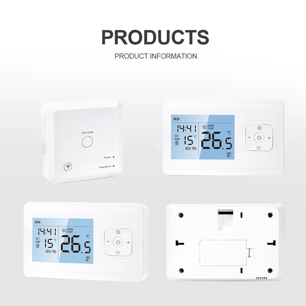 Termostato inteligente WiFi Tuya RF, controlador de temperatura inalámbrico para caldera de Gas, calefacción de agua, funciona con Alexa y Google Home