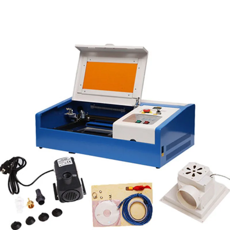 Tagliatrice per incisione Laser CO2 40W taglierina per incisore Laser 220V con porta USB 300x200mm