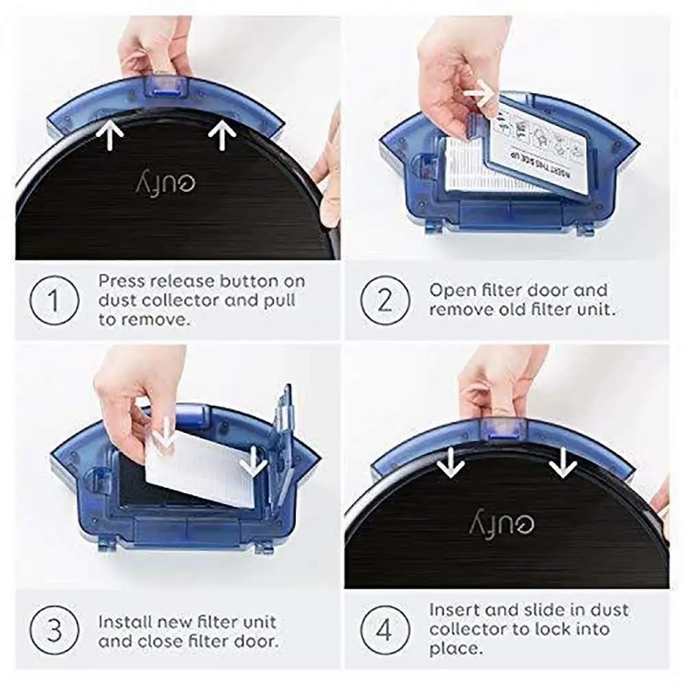 Filtro Hepa Kit Spazzola Laterale Set per Eufy Robovac 11S Robova 30 30C Robovac di Pulizia Spazzola Laterale di Ricambio con pennello Pulito