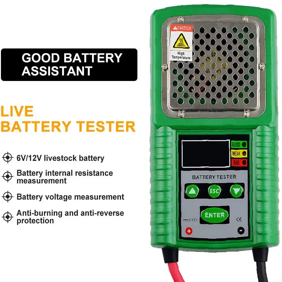 Automotive Battery Tester,Charge System Test Battery Work Load,Internal Resistance,for UPS,Solar Energy,Marine Battery,etc.