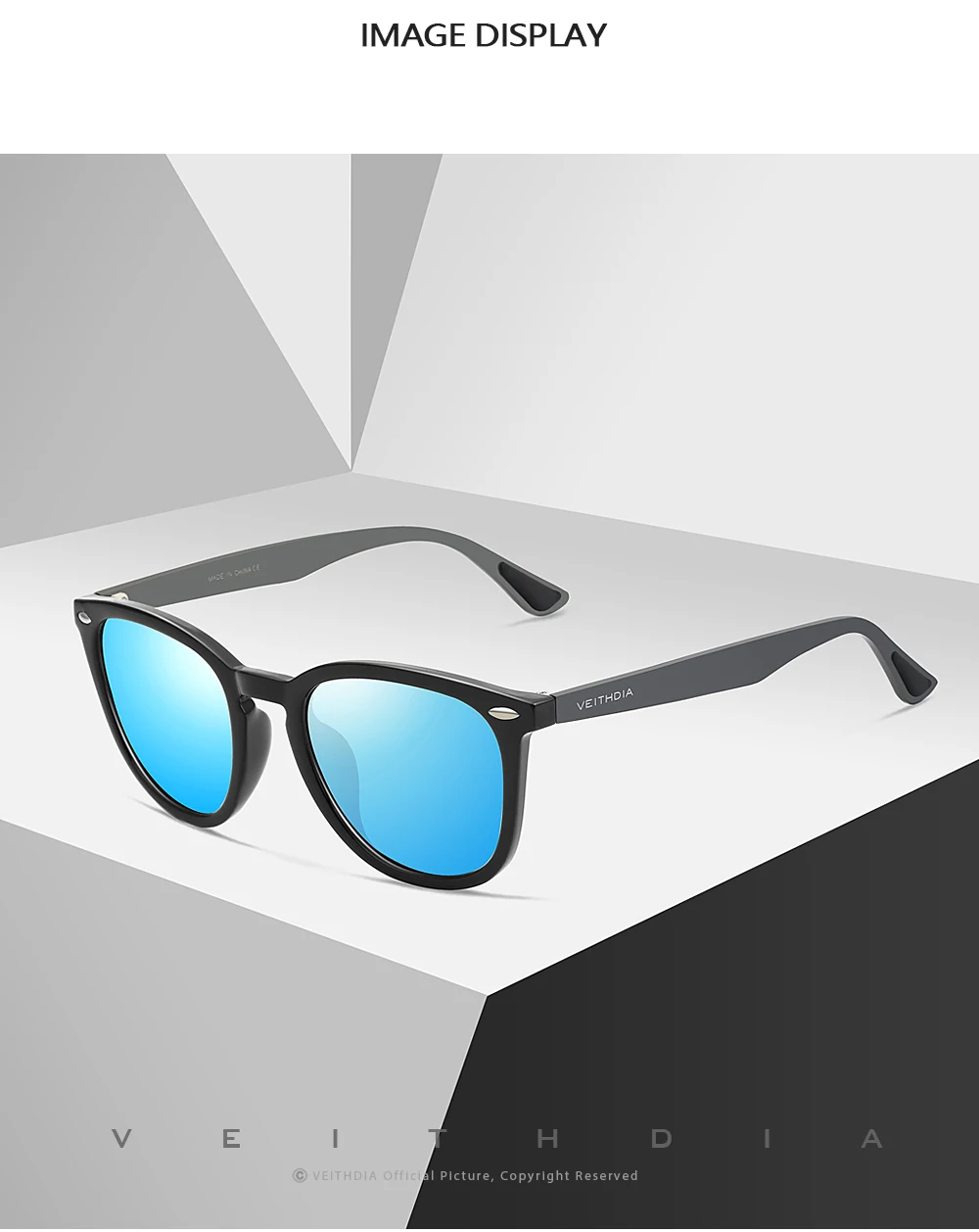 VEITHDIA Marke Sonnenbrille Aluminium + TR90 männer Photochrome Spiegel Sonnenbrille Brillen Vintage Outdoor Brillen Für Frauen 6116 – Detail 6