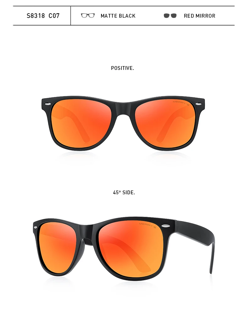 MERRYS DESIGN Men Polarized Sunglasses For Women Classic Retro Rivet Sunglasses For Driving Fishing Outdoor Shades S8318