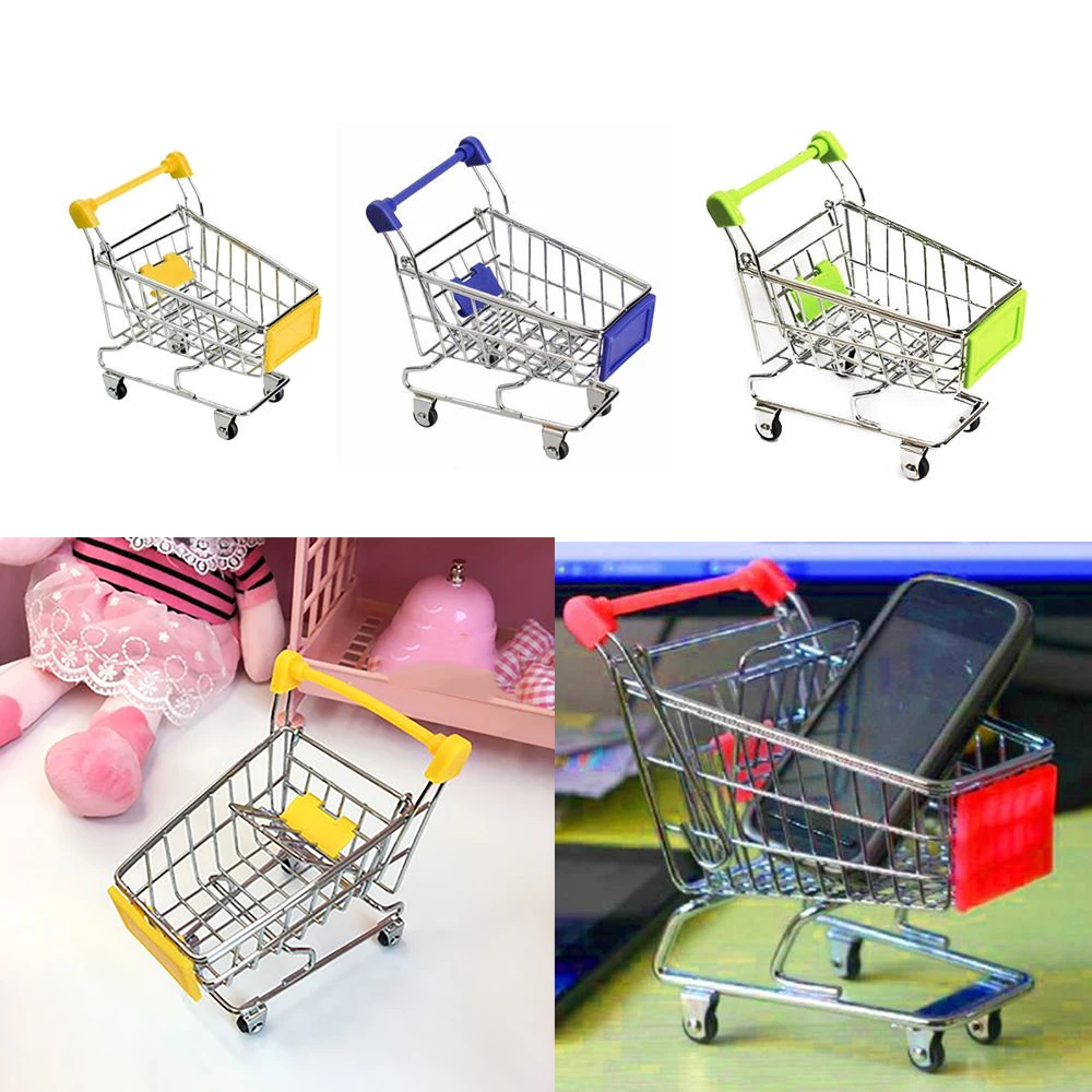 Creative Mini Children Handcart Simulation Small Supermarket Shopping Cart Utility Cart Pretend Play Toys Strollers Kids Gift