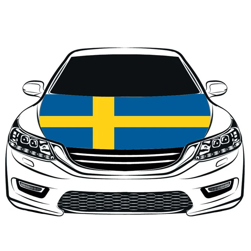 

Sweden National Flag Polyester Car Engine Decoration Flag Car Hood Cover Banner