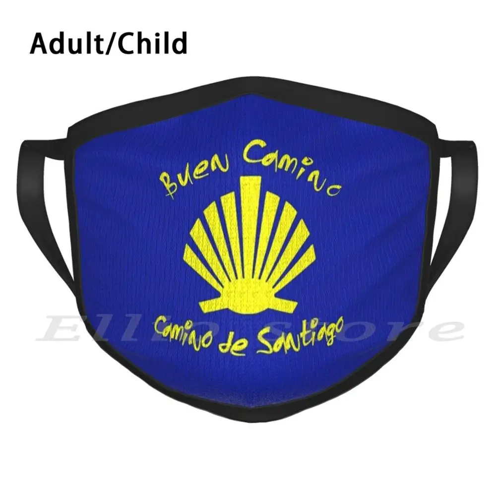 

Buen Camino De Santiago. Compostela Peregrino Adult Kids Anti Dust DIY Scarf Mask Camino De Santiago Camino Spain Pilgrim