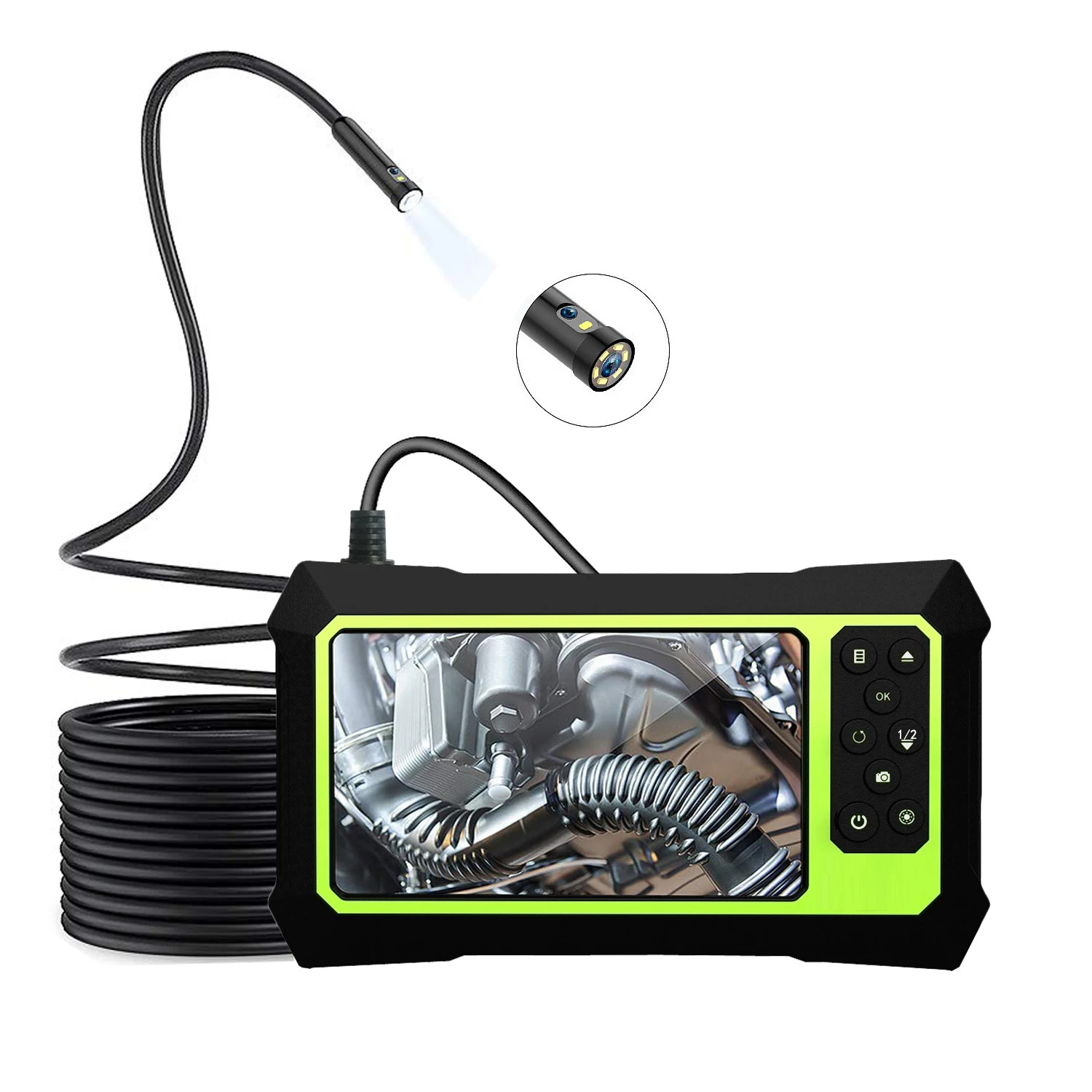 4.3 Inch  2MP 1080p HD  Dual Lens  Handheld  Screen Endoscope Portable  Inspection  CMOS Borescope Microscope