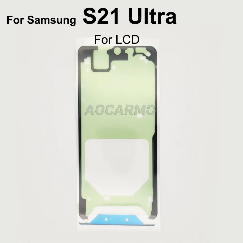 Aocarmo For Samsung Galaxy S21 Ultra S21U Front LCD + Back Cover Waterproof Adhesive Sticker Glue