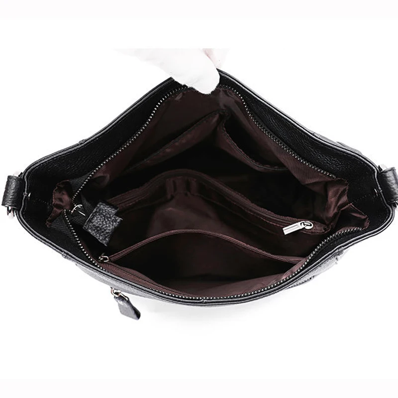 Hobo Bag, 100% Natural Cowhide, Women\'s Genuine Leather Shoulder Bag, Female Cross-body Bag, A590