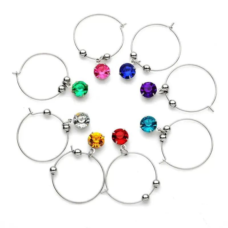 Encantos Marcadores Tags para Bebidas Copos, Tag Anel, Identificador, Cup Makers, Diamante Beber Stem, Engraçado Champagne