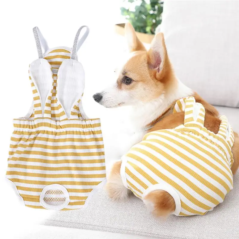 Dog Diaper Reusable Creative Stripe Decor Fashion Pet Diaper Dog Sanitary Pantie Pet Supplies For Outdoor