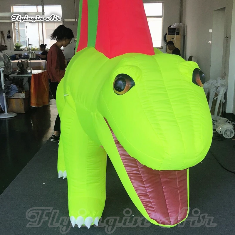 

Friendly Inflatable Reptile Animal Dinosaur Model 3m Height Colorful Lizard Chameleon Sculpture For Theme Park Decoration