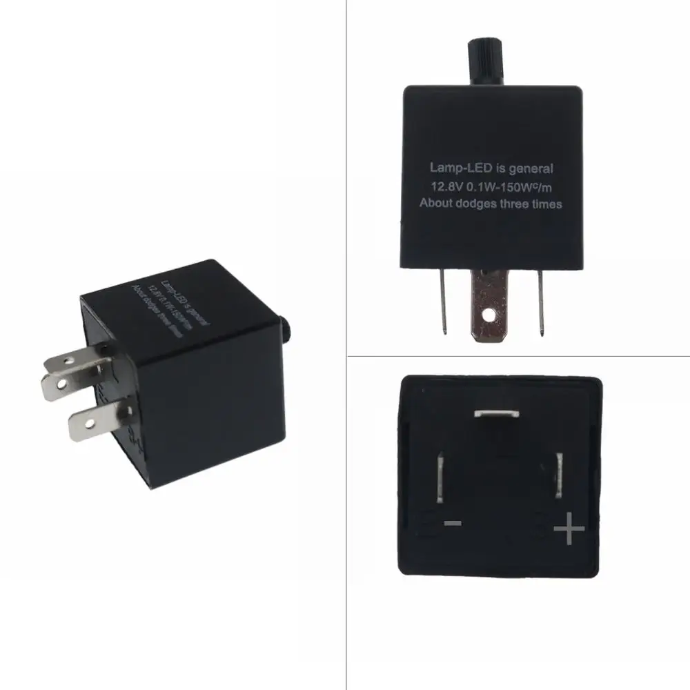 Eonstime 3pins Car Motorcycle Universal Adjustable LED Turn Signal Light Blinker Flasher Relay 12V 0.02A-20A