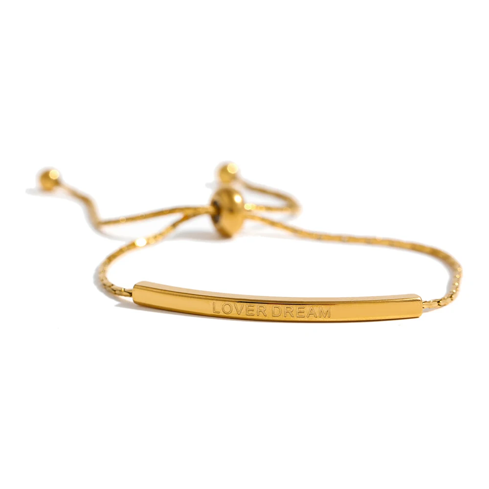 Yhpup Stainless Steel Geometric Chain Bangle Bracelet Trendy Jewelry Romantic Lover Dream Gift Jewelry Bracelet Anniversary