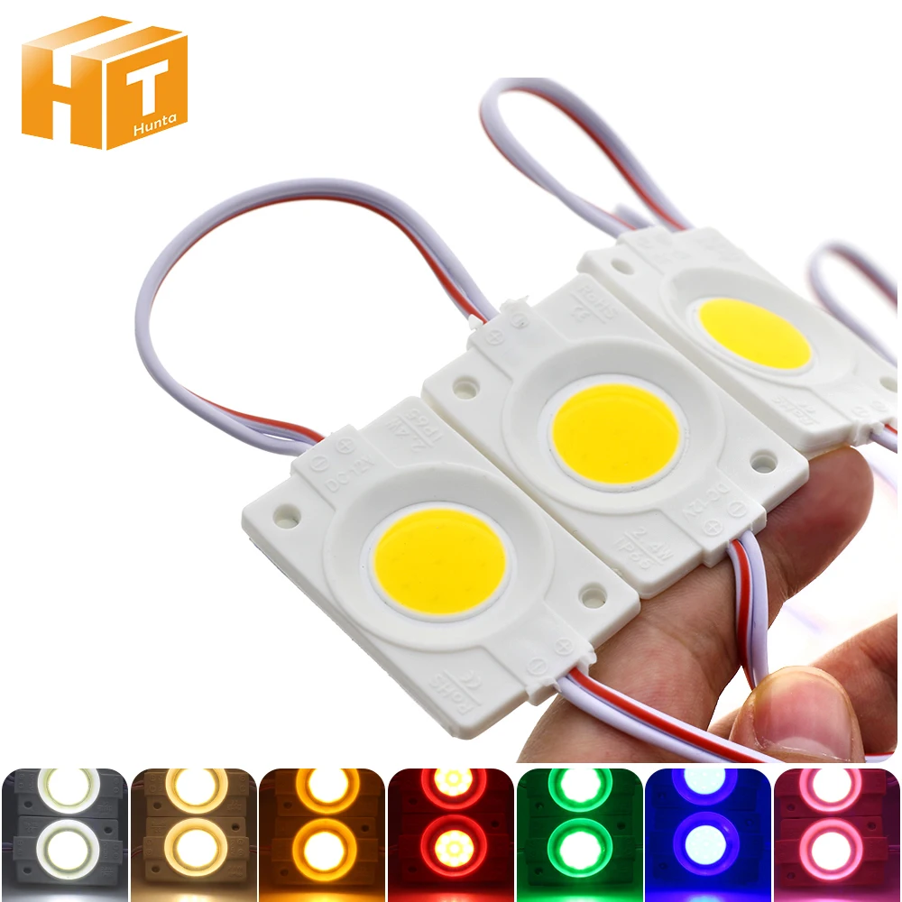 

COB LED Module Strip 2.4W Waterproof DC12V for Outdoor Advertising Luminous Signs Lightbox DIY LED Module String 20Pcs/Lot