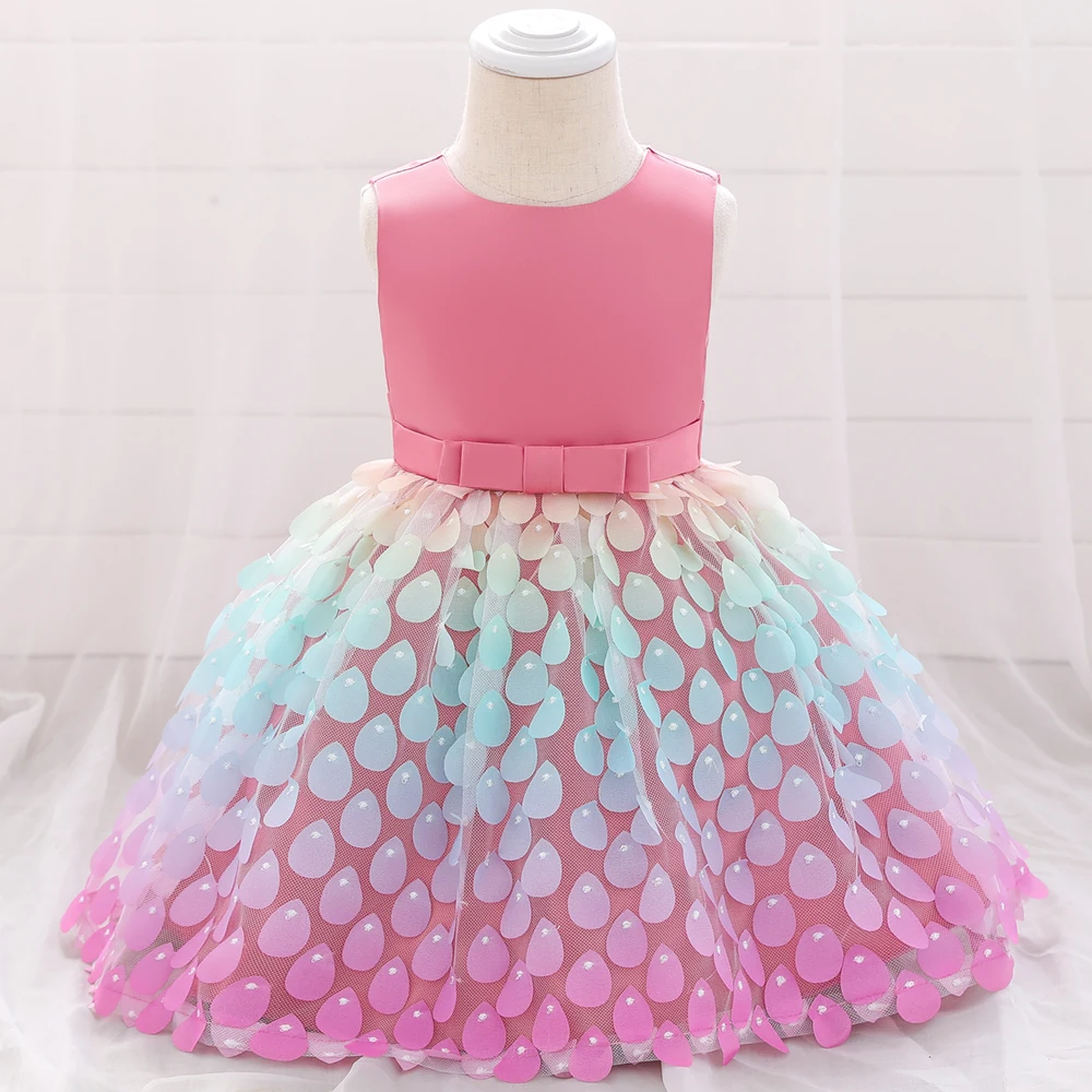 Mermaid Baby Girls Summer Dress Infant Baby 1 Year Birthday Princess Party Dresses For Girl Wedding Prom Gown Toddler Clothes