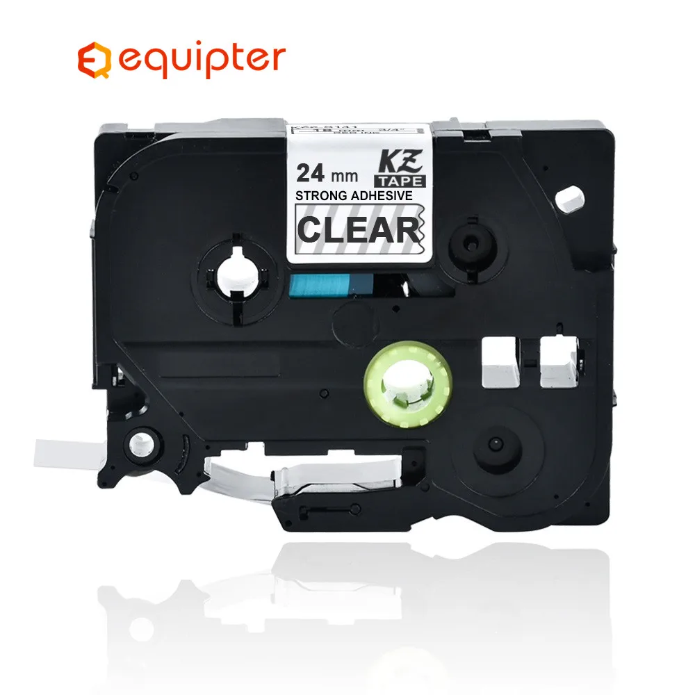 24mm Tze151 Black on clear Tz151 Compatible for Brother P-touch Label Printers Laminated Tze Label Tape Tze-151 Tz151