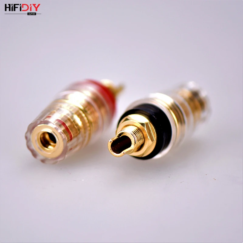 HIFIDIY LIVE DIY Lautsprecher-Anschlussklemme Binding Post HIFI Verstärker Reines Kupfer Vergoldete Bananenbuchse Anschlussdose M8 L8 – Detail 14