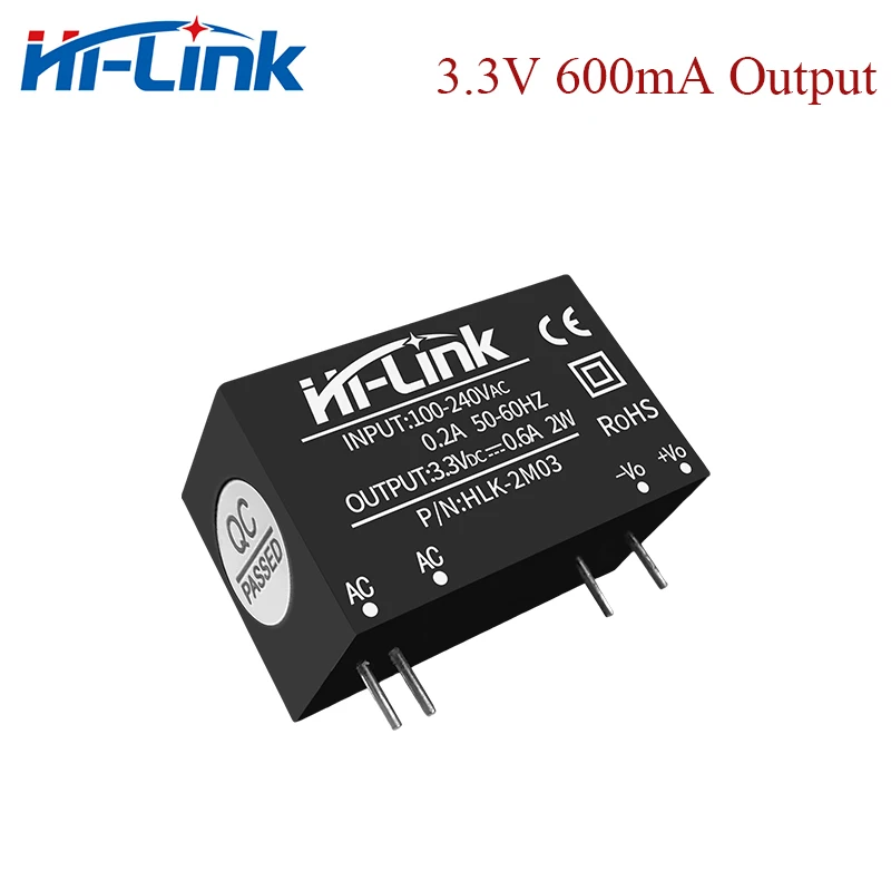 2W 220V/110V to 3.3V 5V 9V 12V 15V 24V output ACDC switch power supply module With CE ROHS certification Hi-Link Manufacturer