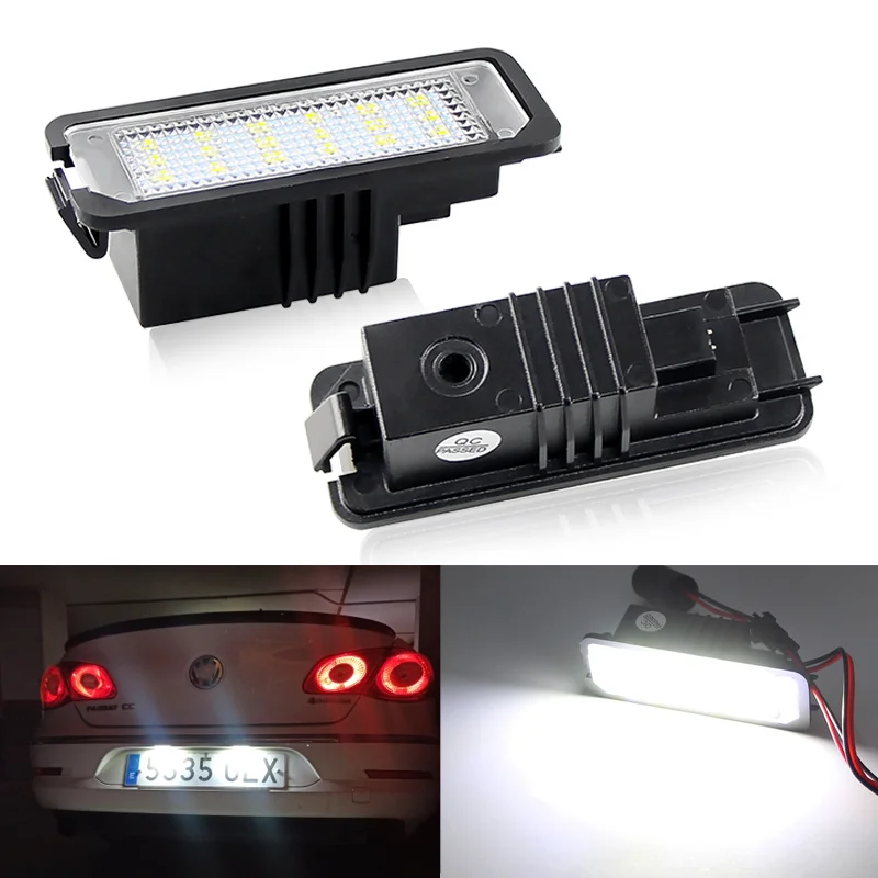 2x Auto Light MK5 GTI MK6 MK7 Golf 5 Glof 6 Golf 7 Xenon White Led Number License Plate Light Kit Canbus Error Free Car-Styling