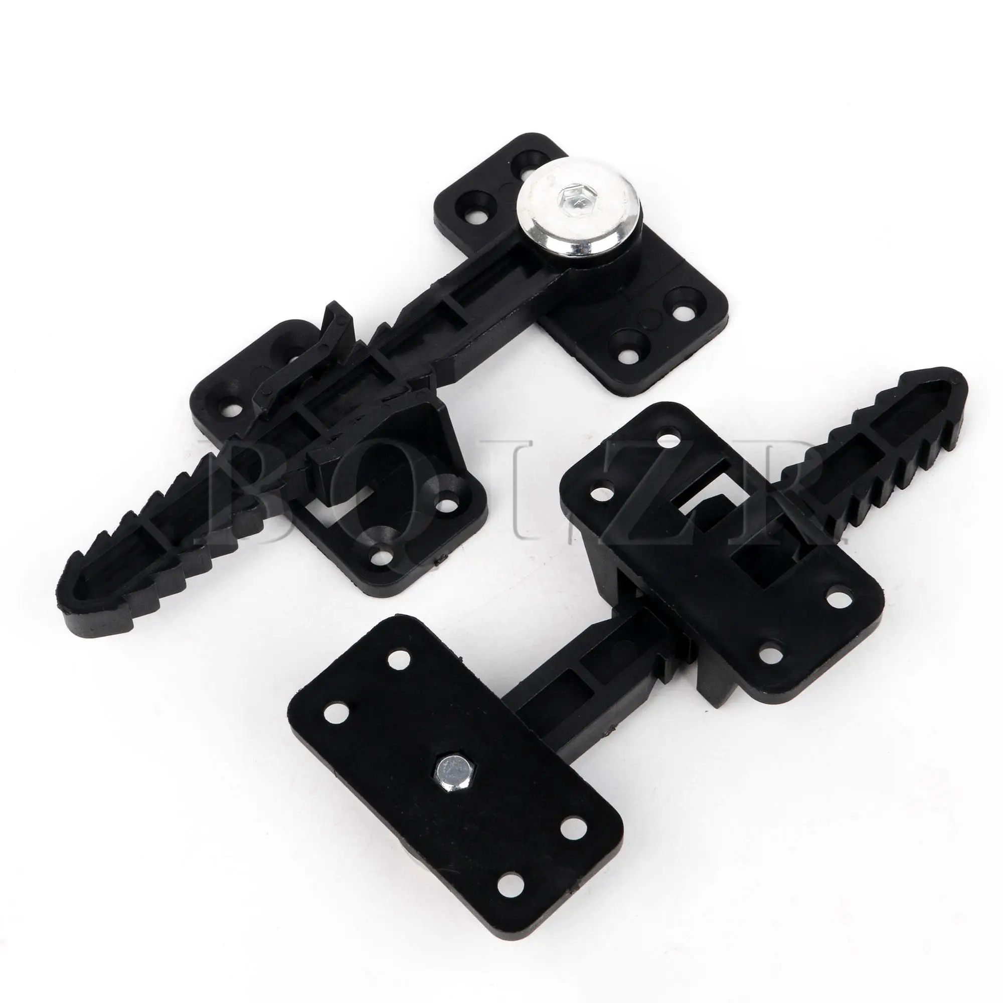 BQLZR 14x6cm Plastic Sectional Sofa Invisible Interlocking Sofa Connector Bracket with Hardware Pack of 6