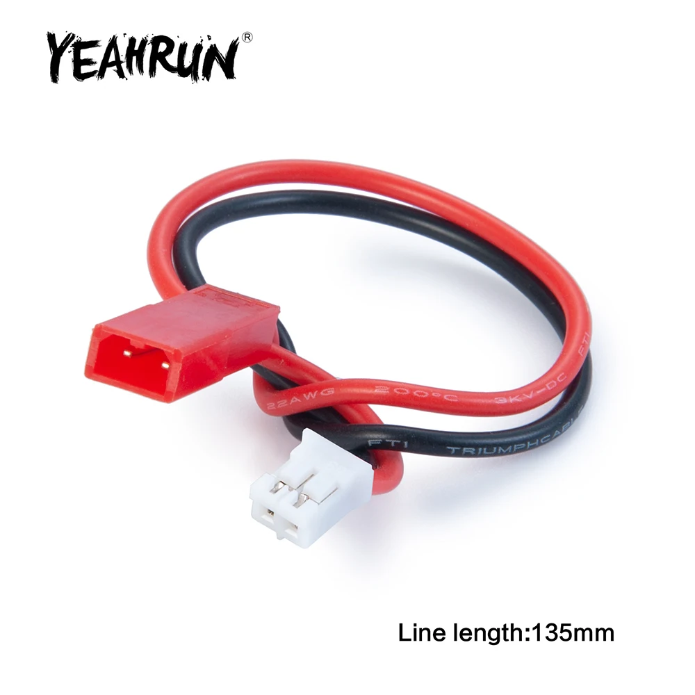 YEAHRUN 6Pcs JST Female to PH 2.0-2P Male Micro Lipo Battery Adapter Cables Lines for Axial SCX24 1/24 RC Car Truck Accessories