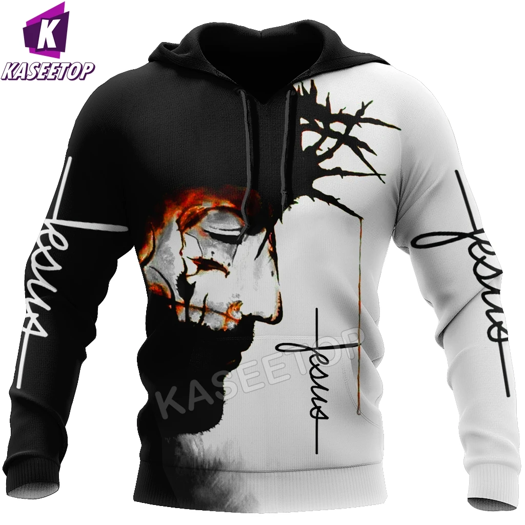 Premium Christian Jesus Cross Confession 3D Over Printed Hoodie Man Women Unisex Outwear Zipper Pullover Sweatshirt Casual Tops