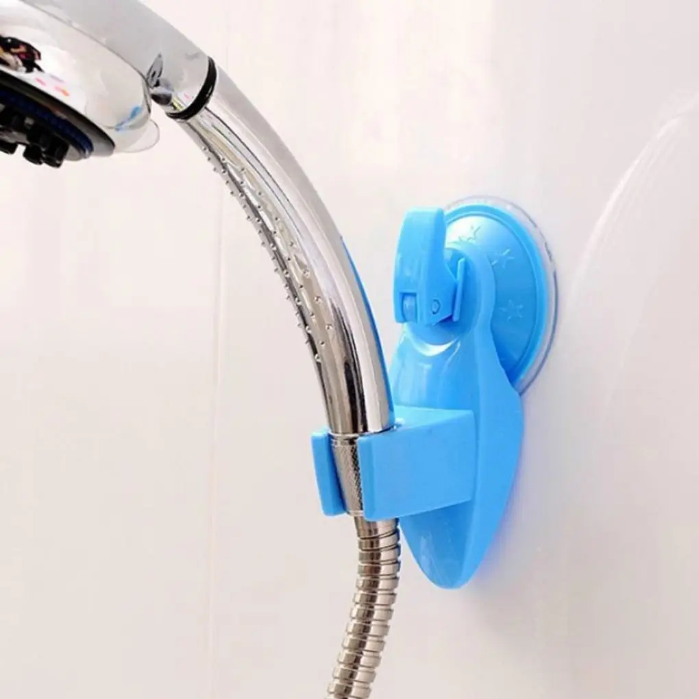 Bathroom Strong Attachable Shower Head Holder Movable Bracket Powerful Suction Shower Seat Chuck Holder