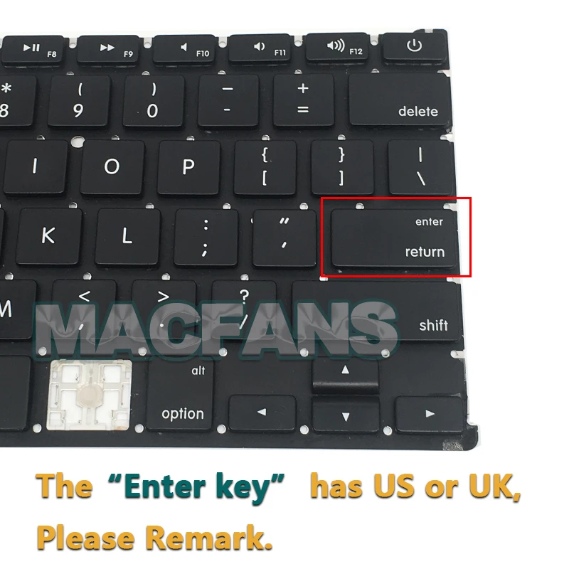 Replacement A1466 Keycap US UK Layout Keycap for Macbook Air A1369 A1398 Key A1502 keycap One Black Key One Butterfly Clip