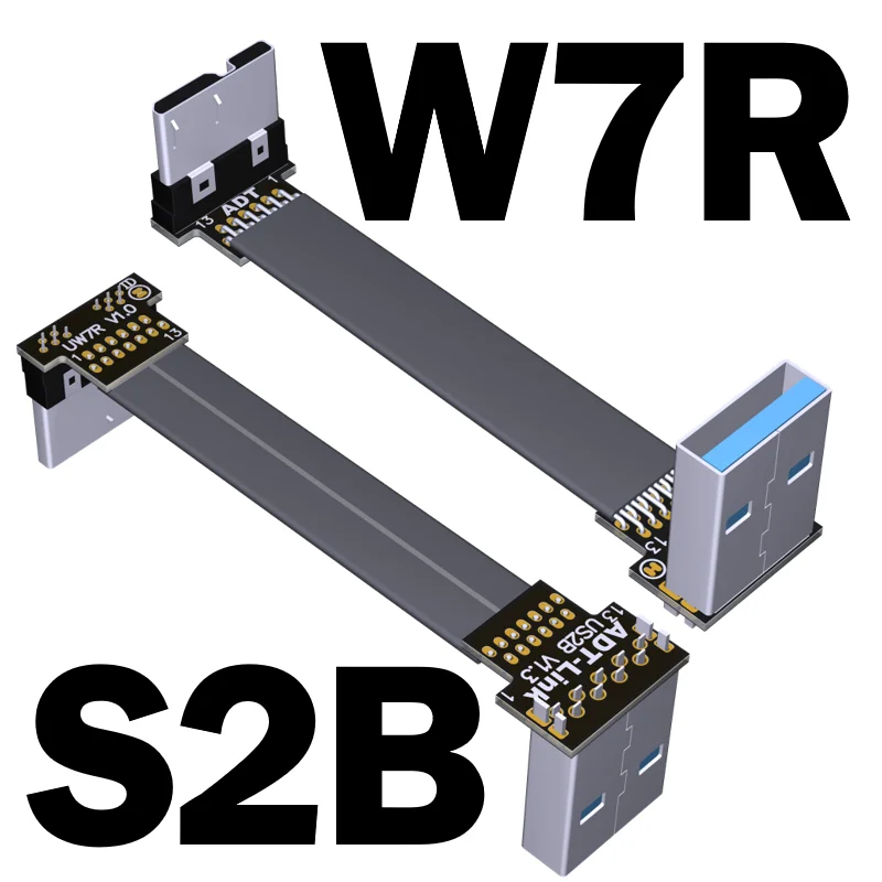 Плоский Удлинительный кабель USB 3.0 Type-A на Micro USB 5 Гбит/с, Складывающийся под углом 90 градусов Micro-B Male Female FPC FPV, шнур для аэрофотосъемки