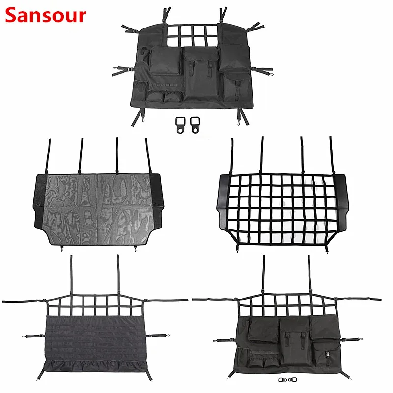 

Dog Barrier Protector Isolation Pet Net Trunk Safety Mesh for Jeep Wrangler JK JL Gladiator JT 2007-2025 Interior Moulding Black