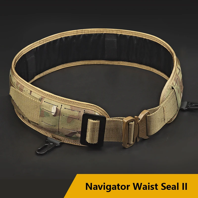 Navigator Waist Seal II Outdoor Tactical Protective Belt, MOLLE System, Hook Design, Matte Nylon Fabric, Quick-Release Buckle