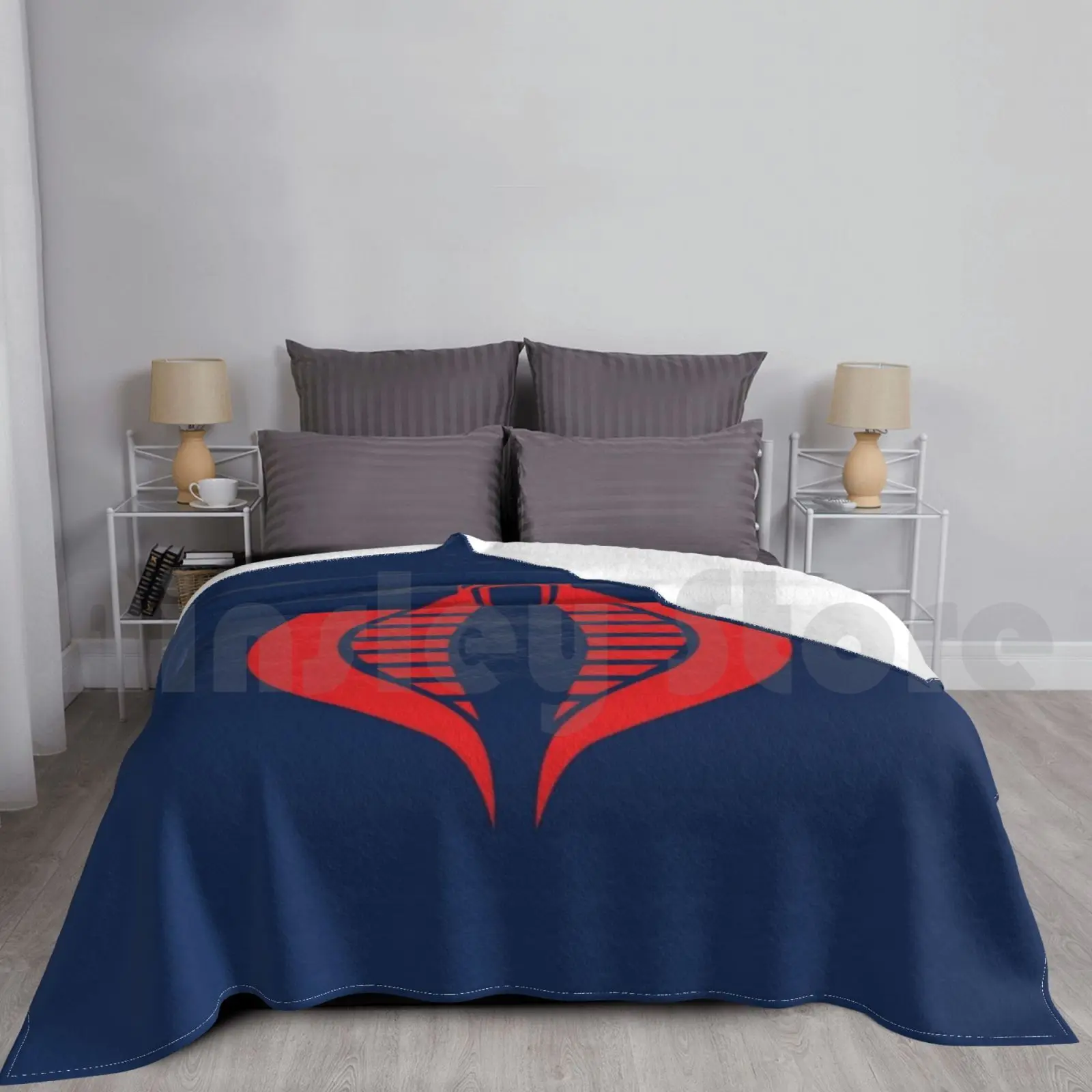 Navy Blue / Red Gi Joe Commander Blanket Fashion Custom Commander The Enemy Gi Joe Gi Joe Blue Red Navy Navy Blue Navy