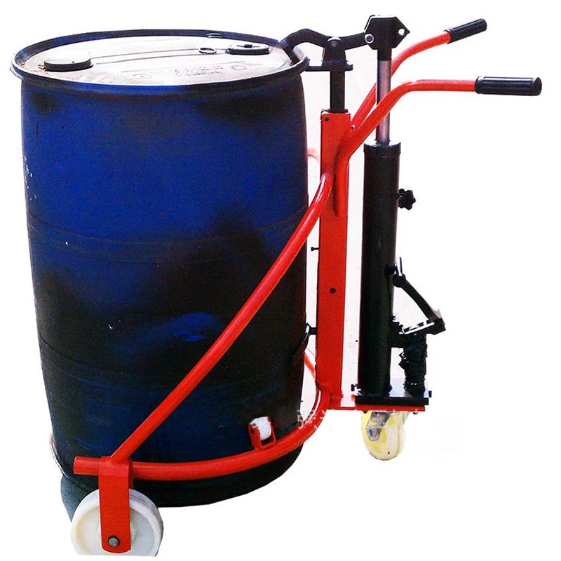 Oil Drum Handling Cart 300KG Load-bearing Manual Oil Drum Loading And Unloading Truck, Raising 200mm Oil Drum Trailer