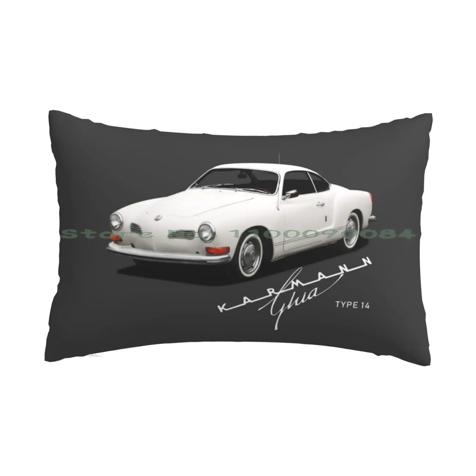 The Karmann Ghia Pillow Case 20x30 50*75 Sofa Bedroom Classic Car German Car Karmann Ghia Vintage Car Transportation Long