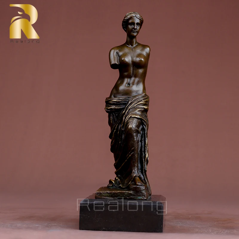 

23cm Bronze Venus Statue Bronze Venus Sculpture Bronze Ancient Greece Statue And Sculptures For Home Decor Ornament Gifts