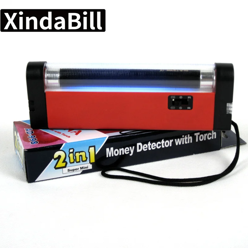 2 in 1 portable UV lamp fake money detector hand-held LED flashlight counterfeit currency detector counterfeit currency bill