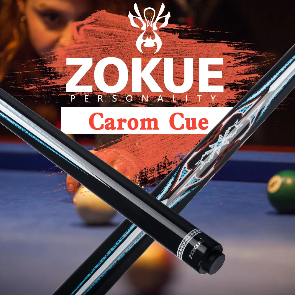 ZOKUE Carom Billiard Cue Korea 3 Cushion Cue Carom Cue Taper 12mm 142 cm  Libre Cue  Professional Stick Fit Extension