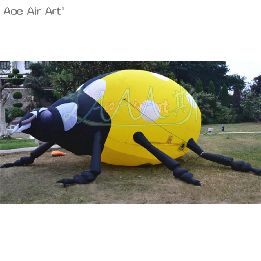 Best Price 3 Meters Lenght Yellow Inflatable Beetle/ Inflatable Animal Replica For Outdoor Advertising/Event Promotion