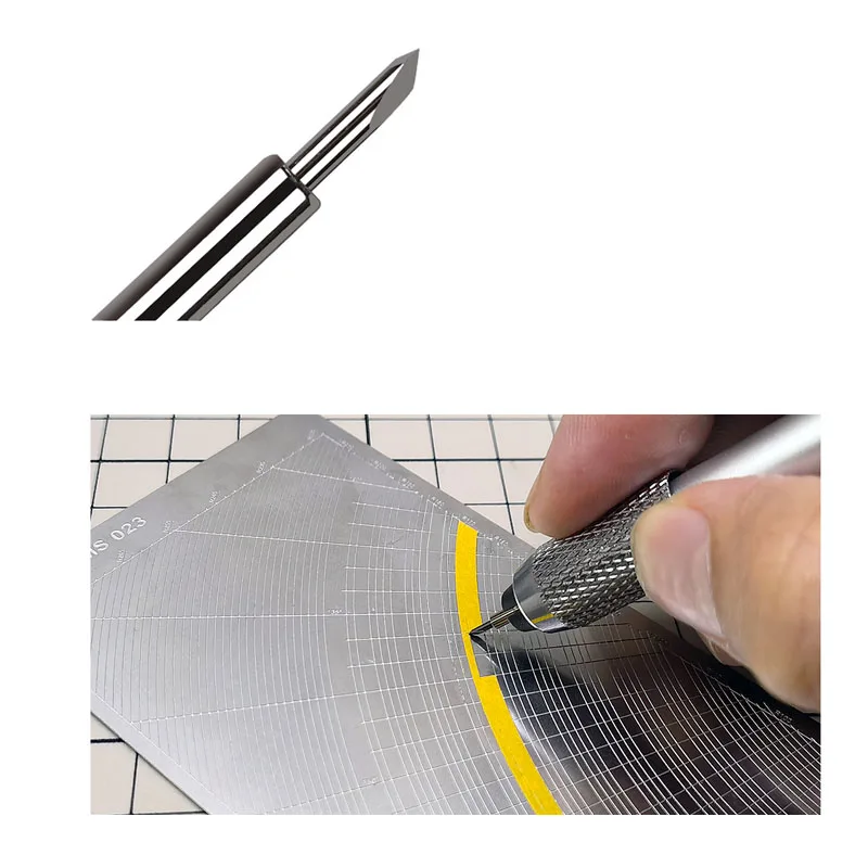 Coltello artigianale a lama sottile in acciaio al tungsteno Kit modello militare in plastica Figura di bambola Costruzione artigianale Creazione di utensili da taglio